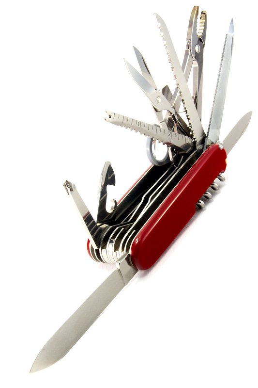 Swiss army knife represents versatility